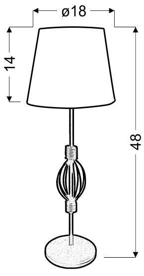 ROSETTE 1 LAMPA GABINETOWA 1X40W E14 AB. BIAŁY