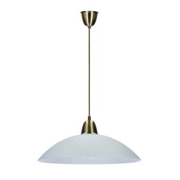 Vanda lampa wisząca patynowy 1x60W E27 klosz biały