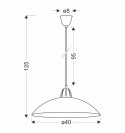 Vanda lampa wisząca patynowy 1x60W E27 klosz biały