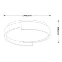 Light Prestige Plafon Halo 38 cm czarny LED CCT