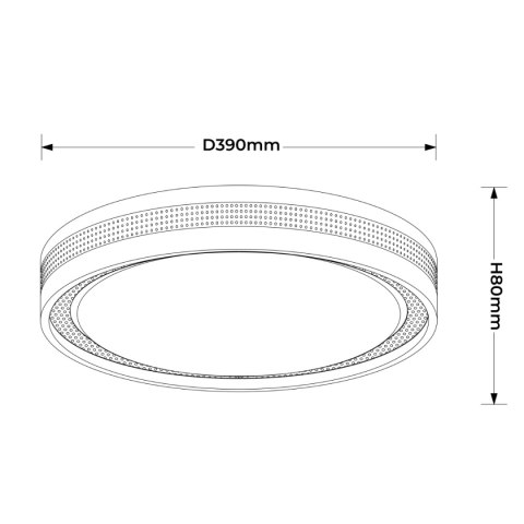 Light Prestige Plafon Ronda czarny LED CCT