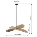 Light Prestige Rattanowa lampa wisząca Raya naturalna 1xE27
