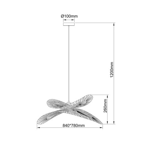 Light Prestige Rattanowa lampa wisząca Raya naturalna 1xE27