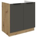 Szafka dolna pod zlew 80 ERIS 01 dąb artisan / grafit