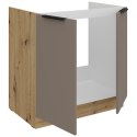 Szafka dolna pod zlew 80 ERIS 01 dąb artisan / piaskowa szarość