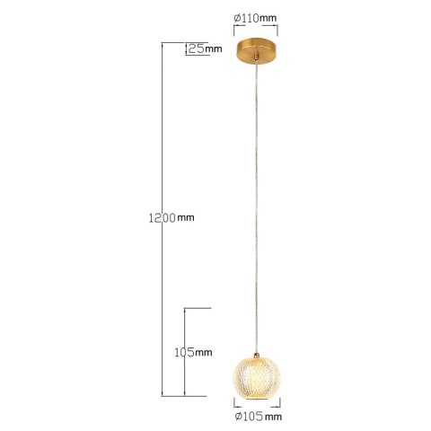 Light Prestige Diamond 1 wisząca złota