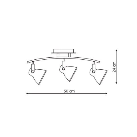Light Prestige Kinkiet Bolzano nikiel 3xGU10
