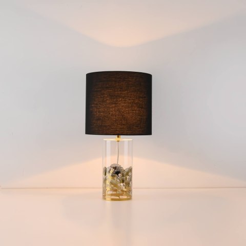 Light Prestige Lampa stołowa Sunflower czarno - transparentna 1xE27