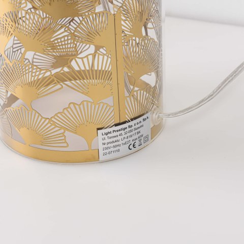 Light Prestige Lampa stołowa Sunflower czarno - transparentna 1xE27