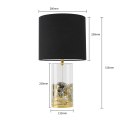 Light Prestige Lampa stołowa Sunflower czarno - transparentna 1xE27