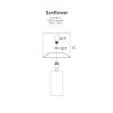 Light Prestige Lampa stołowa Sunflower czarno - transparentna 1xE27