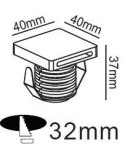Light Prestige Oprawa natynkowa schodowa Step czarna LED 4000K