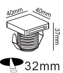 Light Prestige Oprawa natynkowa schodowa Step czarna LED 4000K