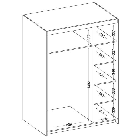 Szafa z lustrem ELENI 3D dąb olejowany