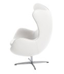 Fotel Jajo biała skóra 01 Premium ( Rozmiar: uniwersalny )