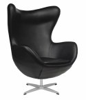 Fotel Jajo czarna skóra 06 Premium ( Rozmiar: uniwersalny )