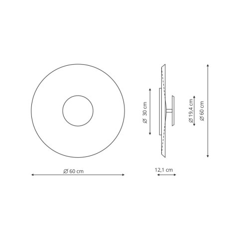 Light Prestige Plafon COCO 60 cm niebieski LED