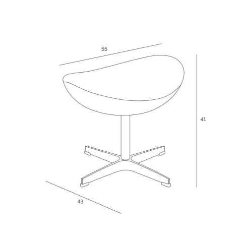 Fotel Jajo z podnóżkiem kaszmir 42
