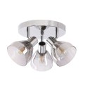 GRAZIA lampa sufitowa plafon chromowy 3x40W E14 klosz dymiony