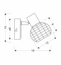 Juicy lampa kinkiet czarny 1x40W E14 klosz czarny