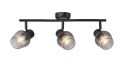 MITURA lampa sufitowa czarny 3x40W E27 klosz dymiony