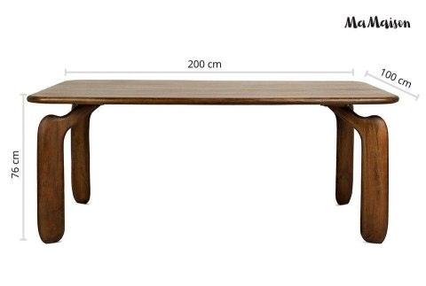MaMaison stół jadalniany ORIZON 200 brązowy / drewno