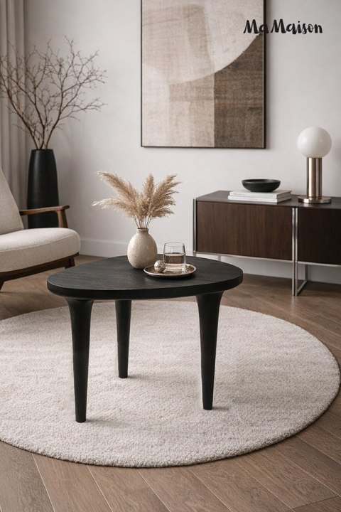 MaMaison stolik LAMINAR czarny / drewno