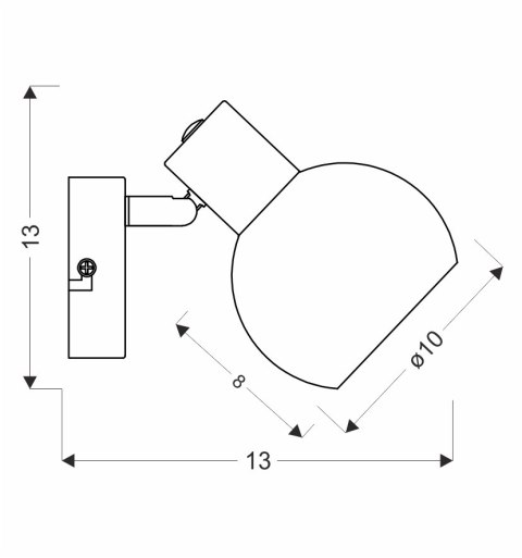 NOVO lampa kinkiet satyna nikiel 1x40W E14 klosz biały