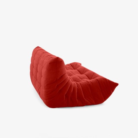 Designerska sofa 180 cm Prasto w kolorze czerwonym - falowany kształt