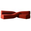 Designerska sofa Moebius Twist czerwona - ekskluzywna sofa z limitowanej edycji w minimalistycznym stylu