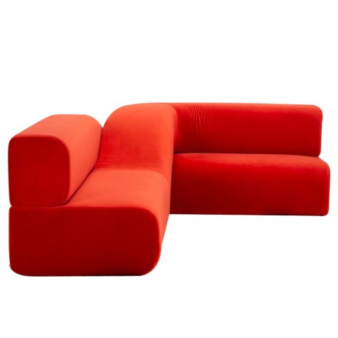 Designerska sofa Moebius Twist czerwona - ekskluzywna sofa z limitowanej edycji w minimalistycznym stylu