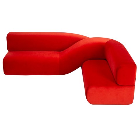 Designerska sofa Moebius Twist czerwona - ekskluzywna sofa z limitowanej edycji w minimalistycznym stylu