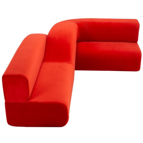 Designerska sofa Moebius Twist czerwona - ekskluzywna sofa z limitowanej edycji w minimalistycznym stylu