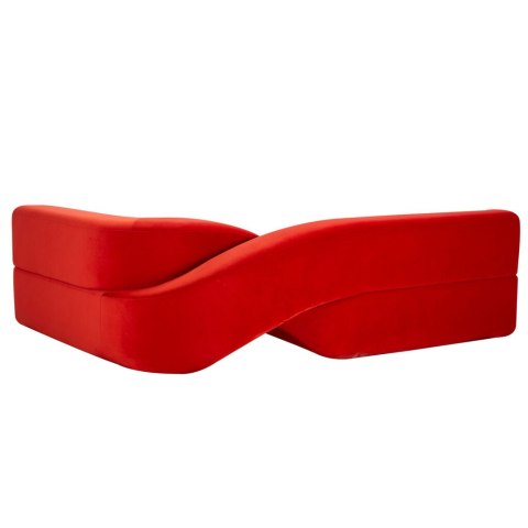 Designerska sofa Moebius Twist czerwona - ekskluzywna sofa z limitowanej edycji w minimalistycznym stylu