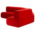 Designerska sofa Moebius Twist czerwona - ekskluzywna sofa z limitowanej edycji w minimalistycznym stylu