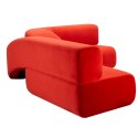 Designerska sofa Moebius Twist czerwona - ekskluzywna sofa z limitowanej edycji w minimalistycznym stylu