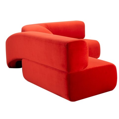 Designerska sofa Moebius Twist czerwona - ekskluzywna sofa z limitowanej edycji w minimalistycznym stylu
