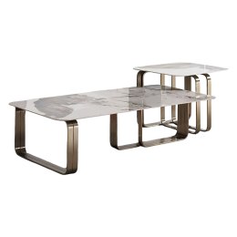 Malung zestaw stolików kawowych marmurowych nowoczesnych SH