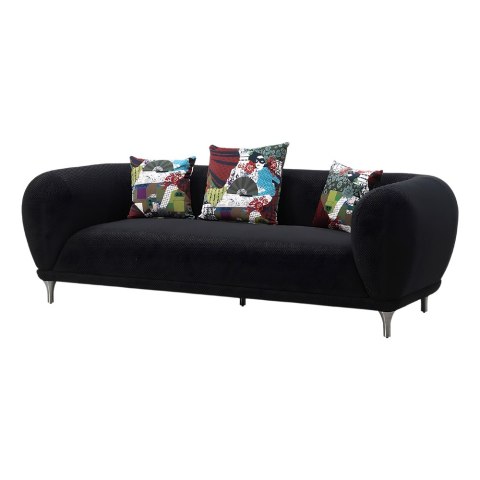 Nowoczesna sofa Asele 240 cm AK - designerska sofa wypoczynkowa z dekoracyjnymi poduszkami