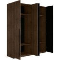 Szafa 180 MARGHERA 20 orzech elegant / czarny onyx