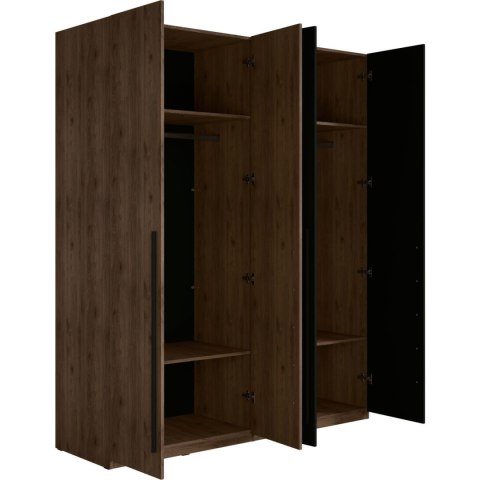 Szafa 180 MARGHERA 20 orzech elegant / czarny onyx