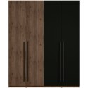 Szafa 180 MARGHERA 20 orzech elegant / czarny onyx