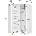 Szafa narożna 117cm PARMA 06 biały alpejski / biały połysk