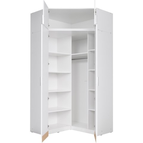 Szafa narożna 117cm PARMA 06 biały alpejski / biały połysk