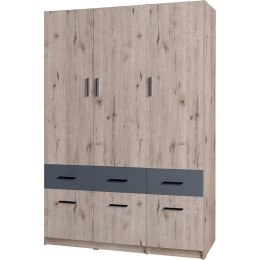 Szafa z szufladami 136cm PARMA 04 dąb wellington / grafit