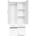 Szafa z szufladami 91cm PARMA 03 biały alpejski / biały połysk