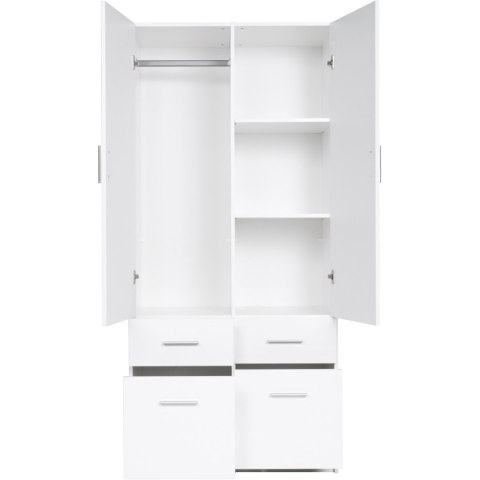 Szafa z szufladami 91cm PARMA 03 biały alpejski / biały połysk