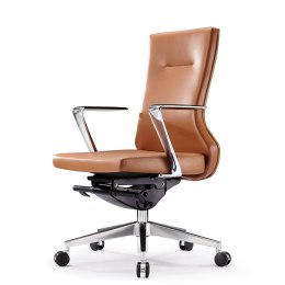 Fotel biurowy Mysen Low ML jasny brąz premium - ergonomia i wygoda pracy