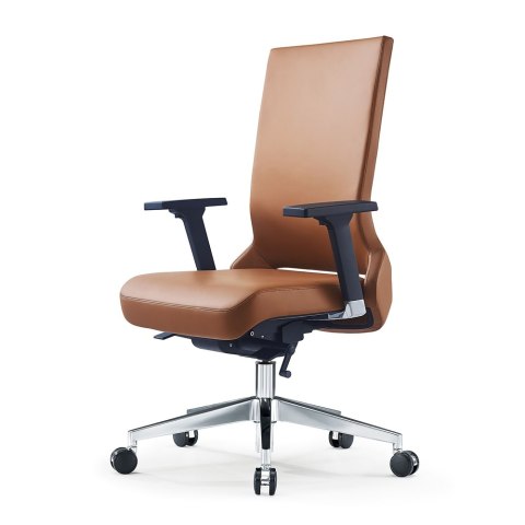 Vejle Low ML fotel biurowy ekoskóra - wygodny fotel obrotowy do pracy i home office