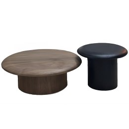 Leknes KS zestaw okrągłych drewnianych stolików kawowych